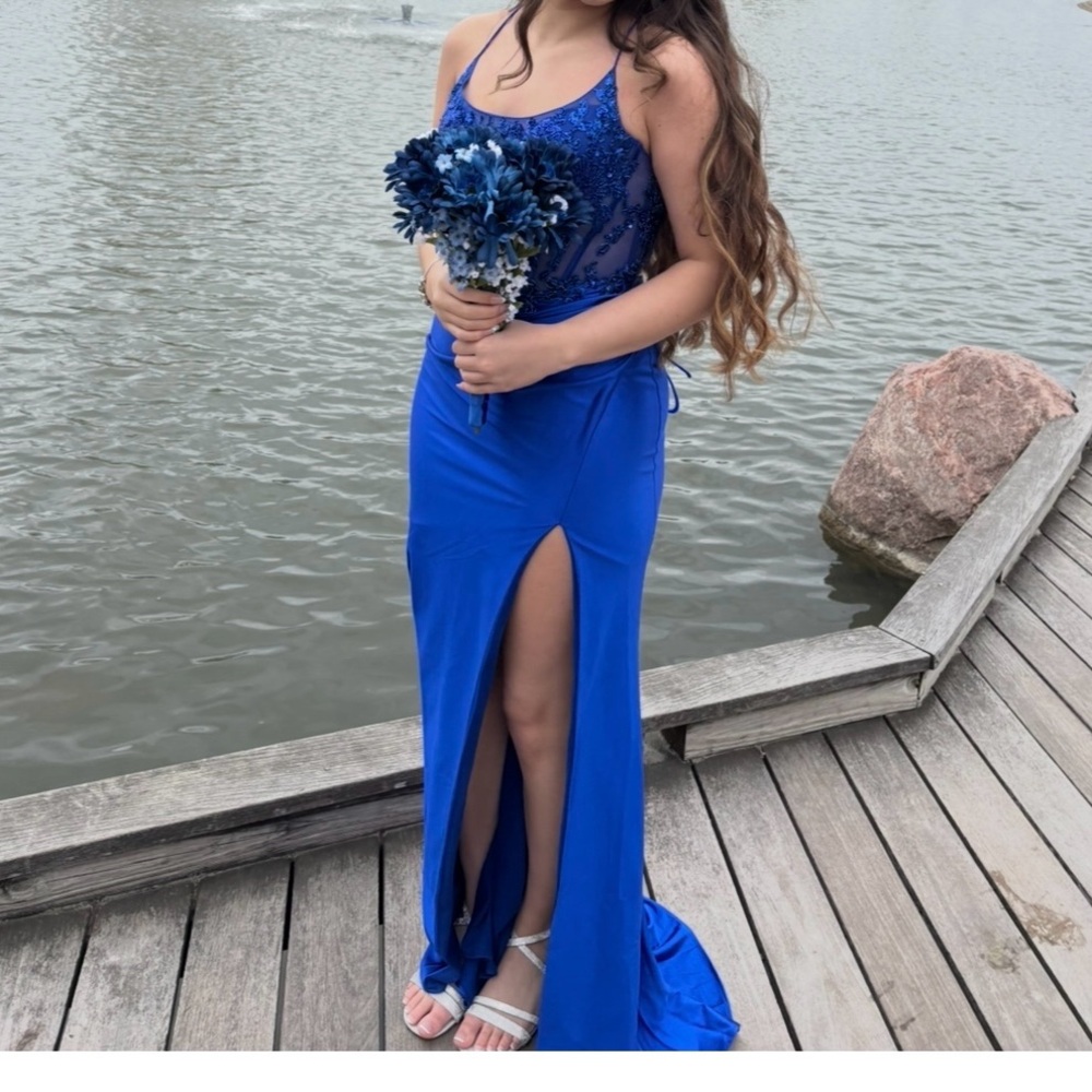 REDUCED-Boutique Royal Blue Prom Dress